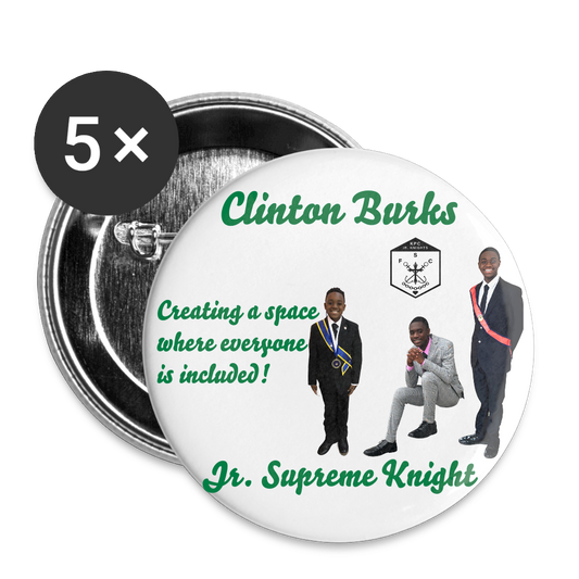 Clinton’s Buttons - white