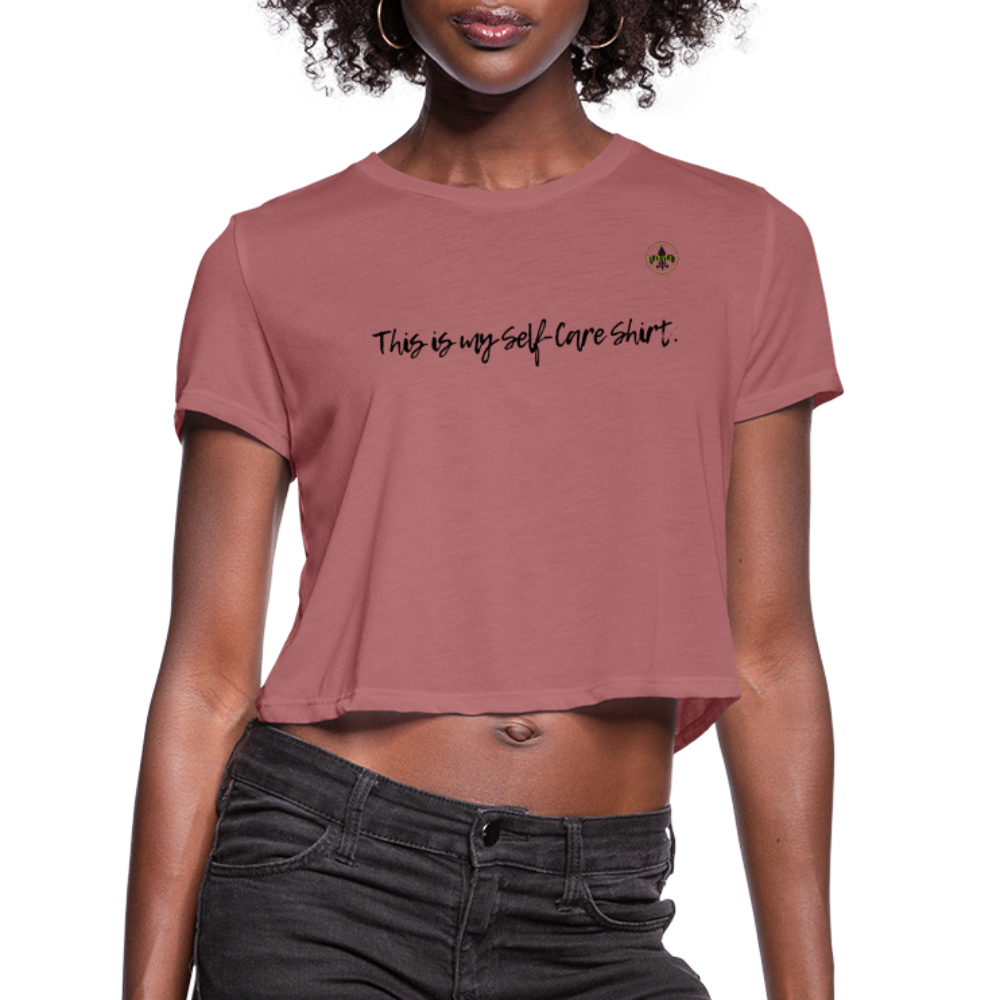 Women's Cropped T-Shirt - mauve