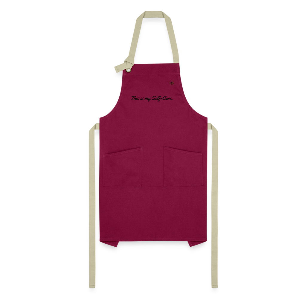 Self Care Apron - burgundy/khaki