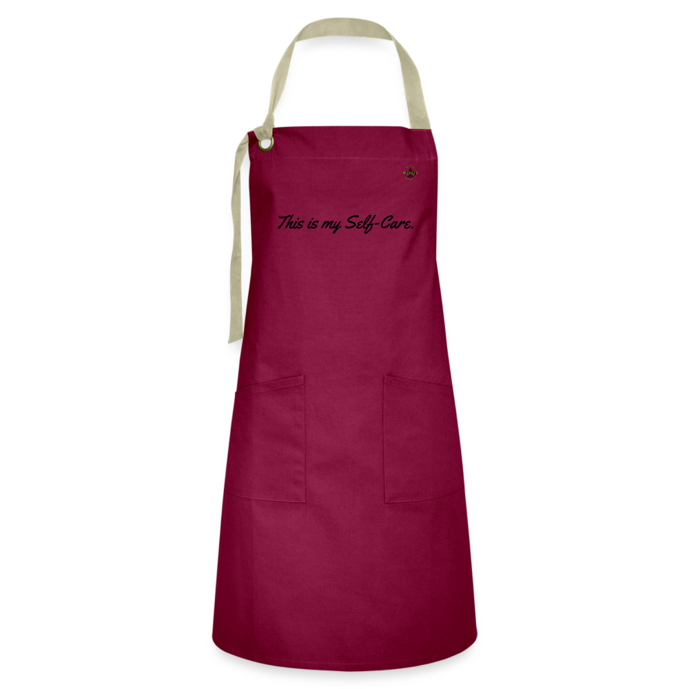 Self Care Apron - burgundy/khaki