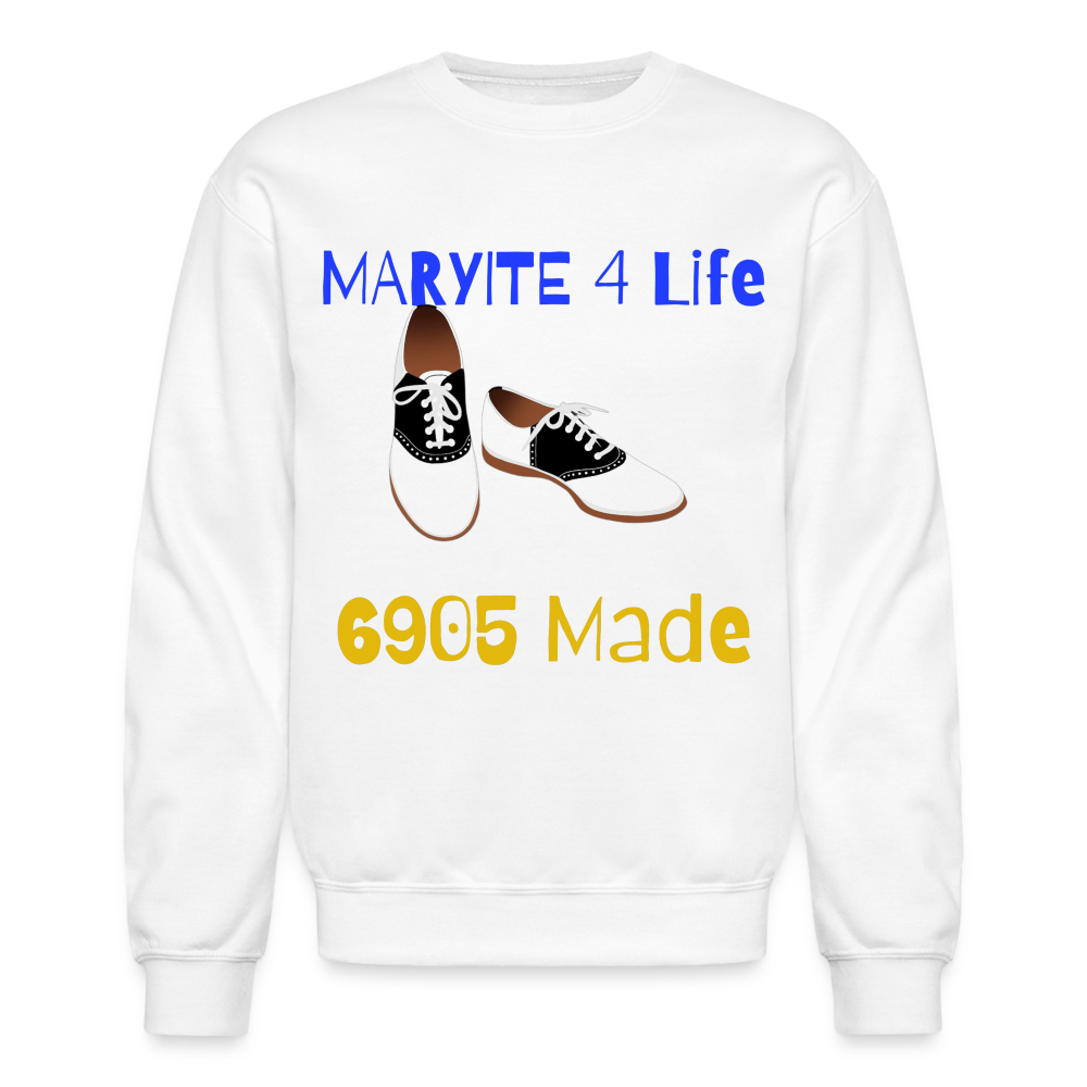 Blue & Gold Homecoming Crewneck Sweatshirt - white