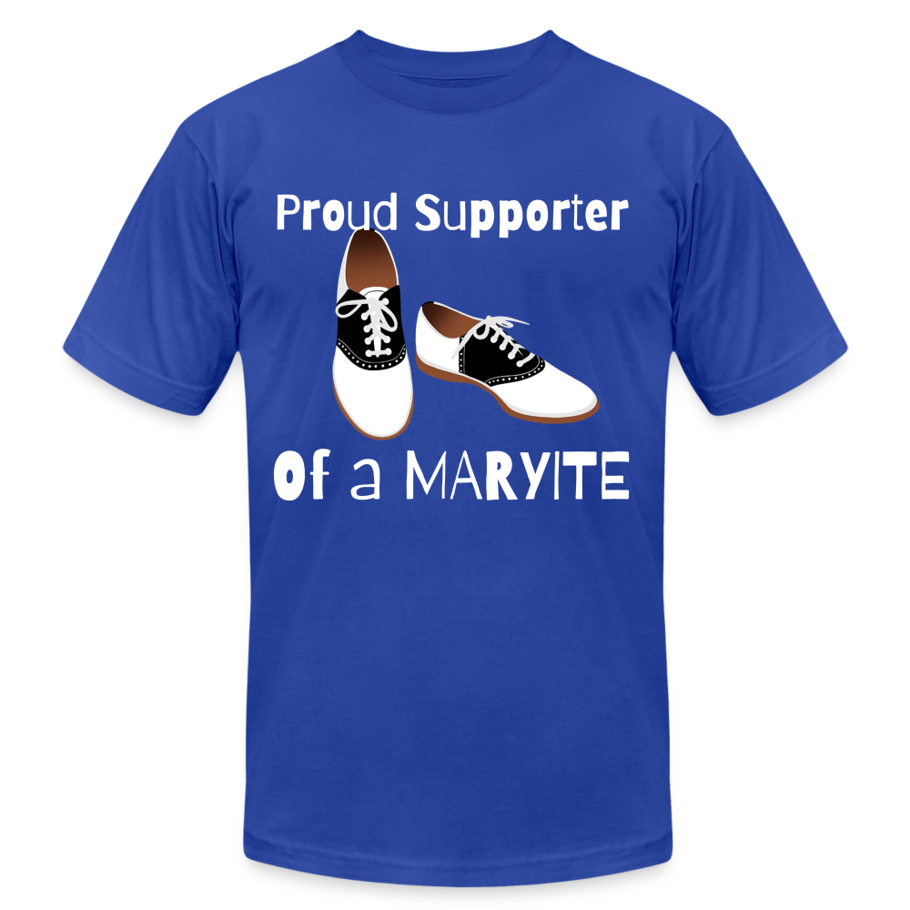 Supporter Blue & Gold Homecoming Crewneck T-Shirt - royal blue
