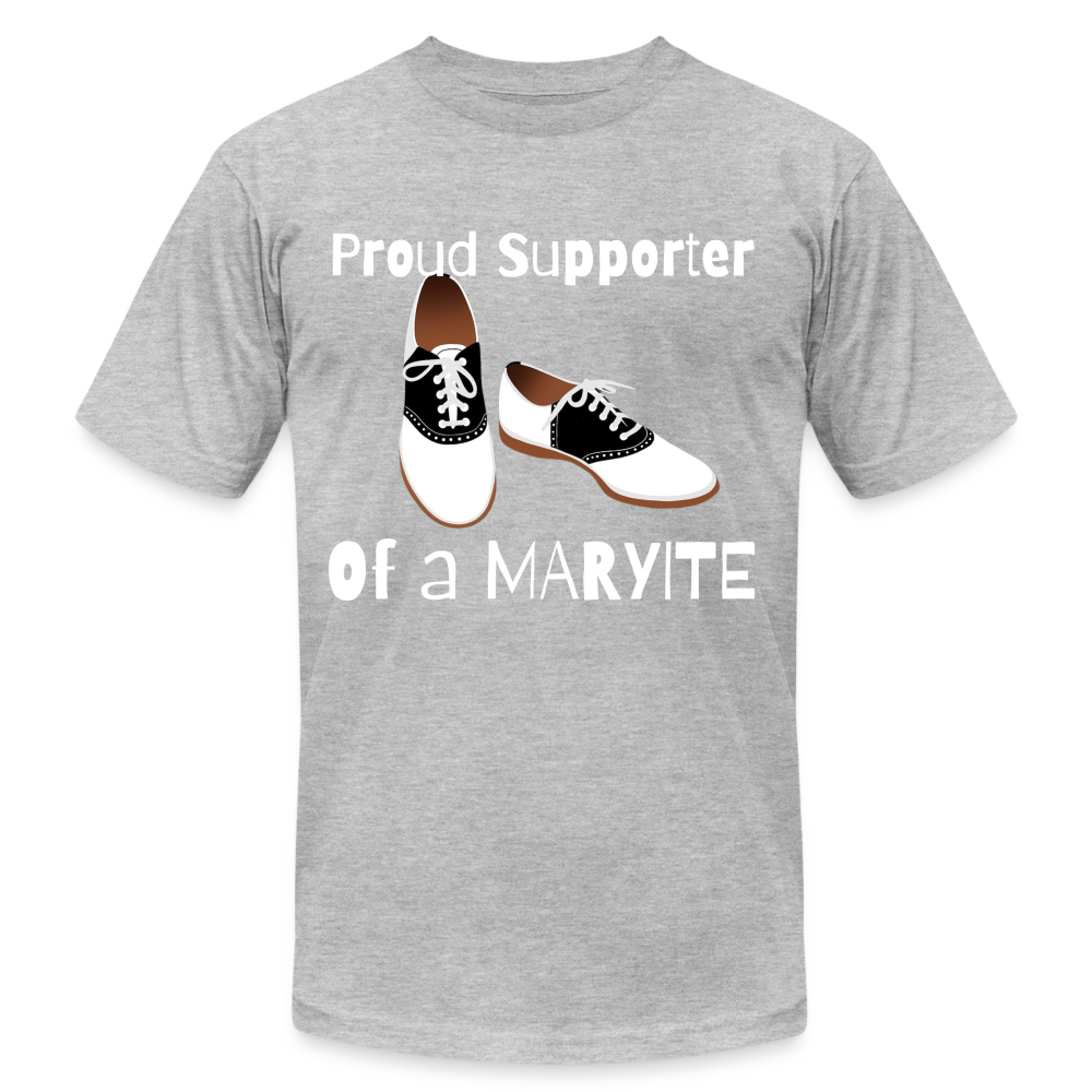 Supporter Blue & Gold Homecoming Crewneck T-Shirt - heather gray