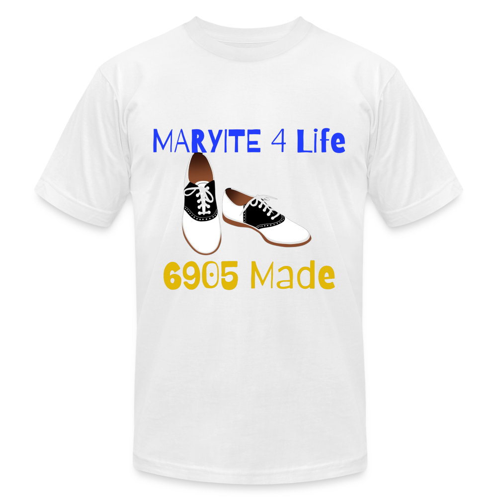 Blue & Gold Homecoming Crewneck T-Shirt - white