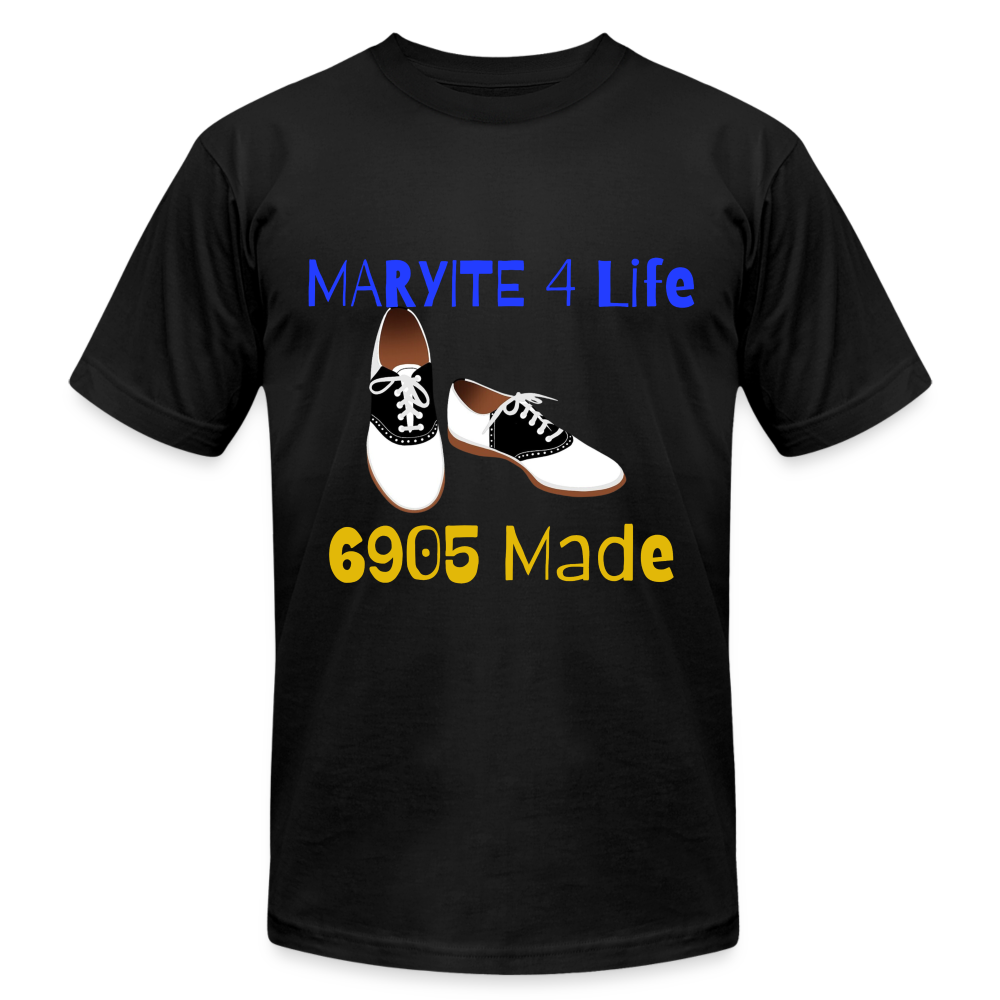 Blue & Gold Homecoming Crewneck T-Shirt - black