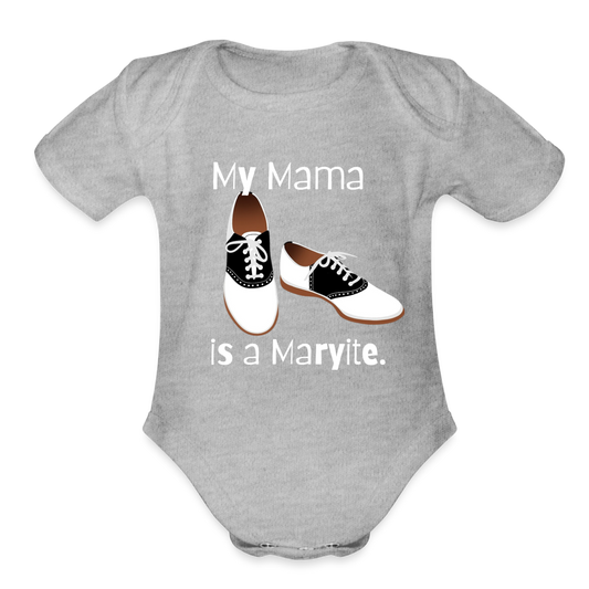 My Mama Baby Bodysuit - heather grey