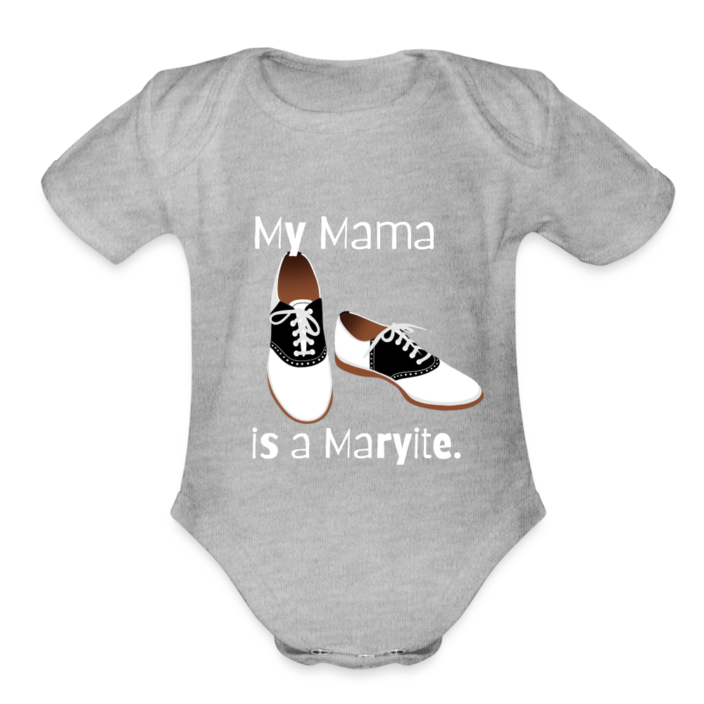 My Mama Baby Bodysuit - heather grey