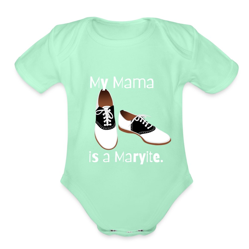 My Mama Baby Bodysuit - light mint