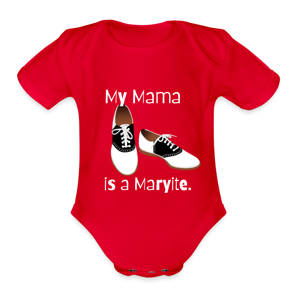 My Mama Baby Bodysuit - red