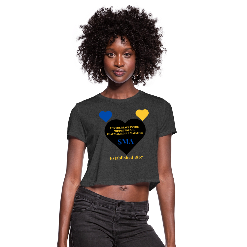 It’s the Black for me Cropped T-Shirt - deep heather