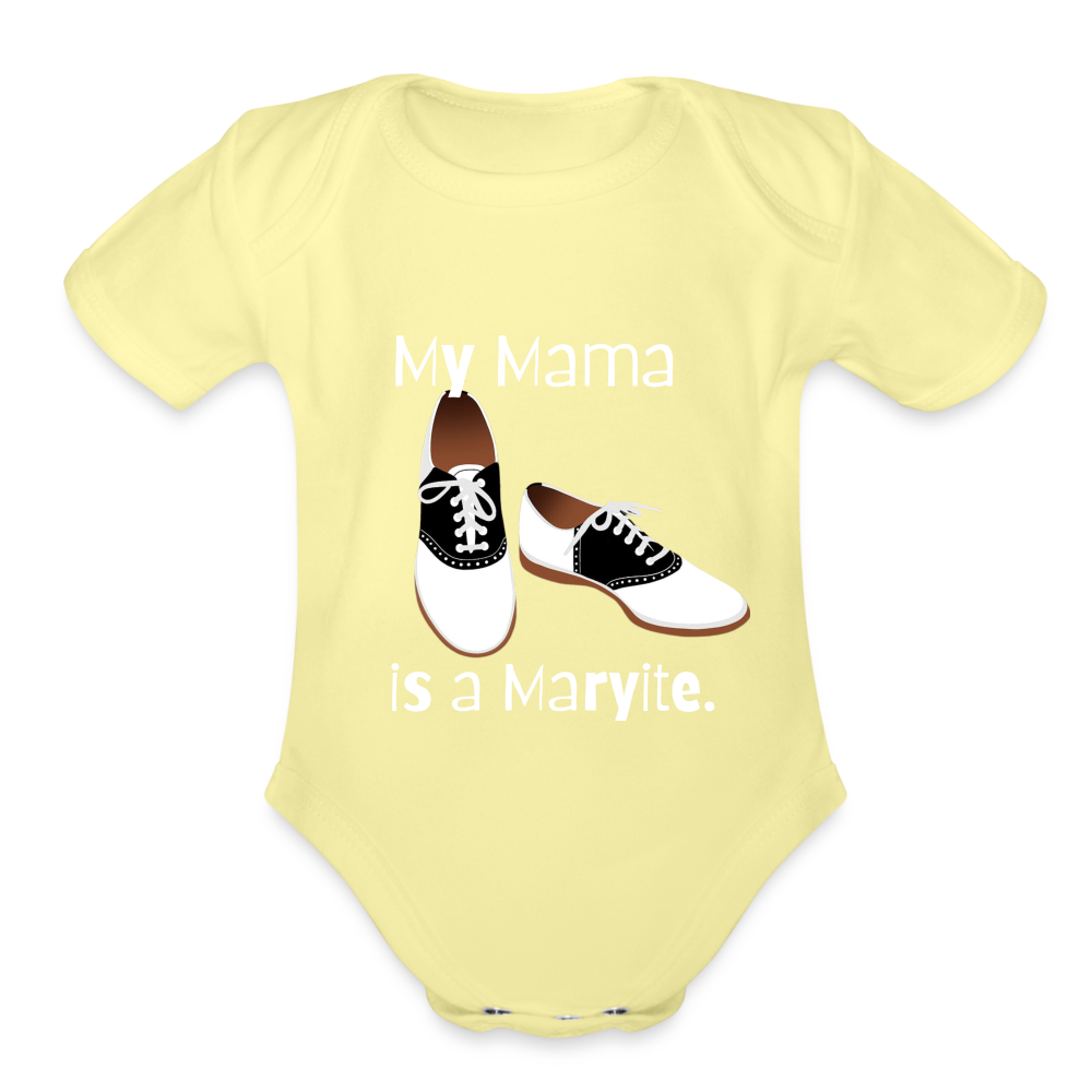 My Mama Baby Bodysuit - washed yellow