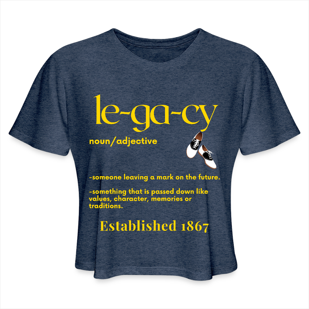 Legacy Cropped T-Shirt - heather navy