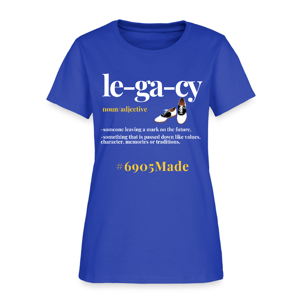 Blue Ladies Cut Legacy T-Shirt - royal blue