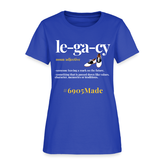 Blue Ladies Cut Legacy T-Shirt - royal blue