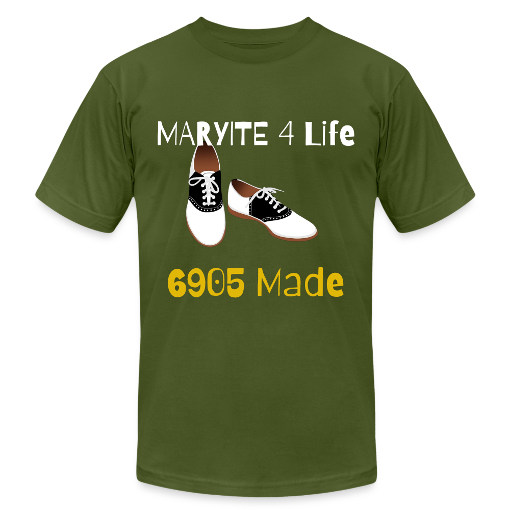 White Writing Maryite - olive