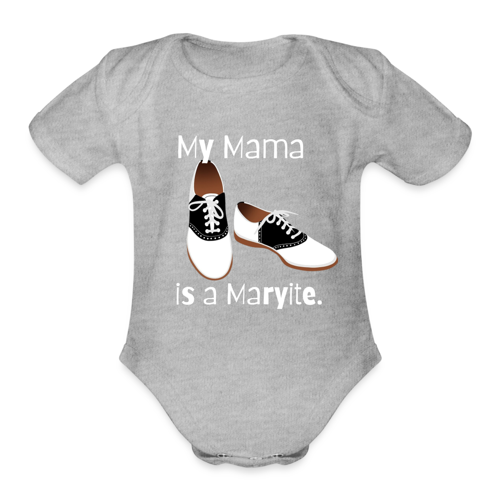 My Mama Baby Bodysuit - heather grey