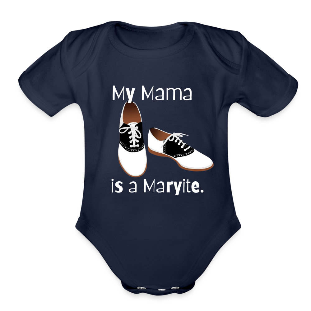 My Mama Baby Bodysuit - dark navy